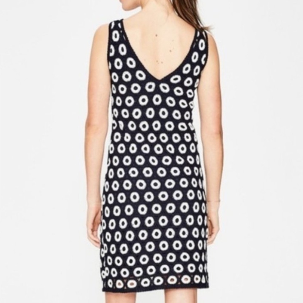 Boden Elana Blue and White Crochet Dress size 8 - Picture 2 of 12